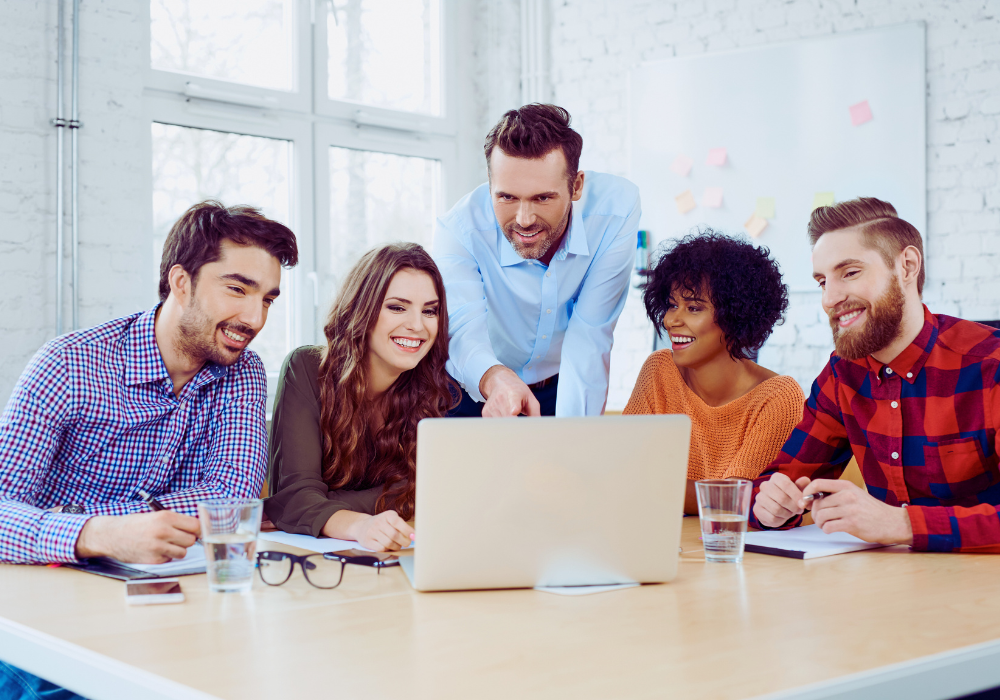 Ecommerce experts designing an online store interface