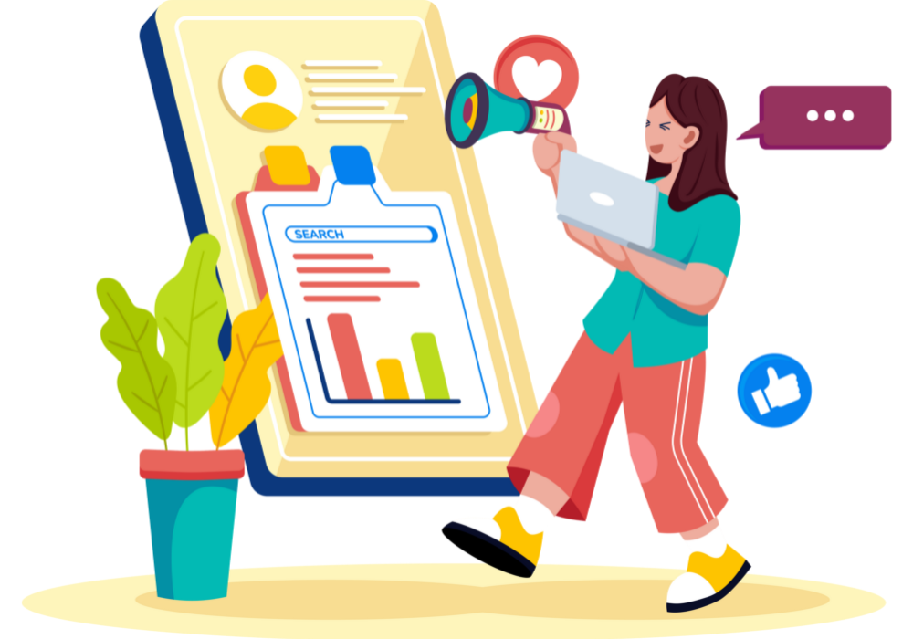 A local business owner planning a content calendar with a marketer
