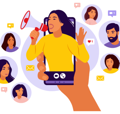 Influencer collaborating with brand on social media campaign